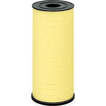 Stuha Plastová stuha žlutá pastelová - 92 m