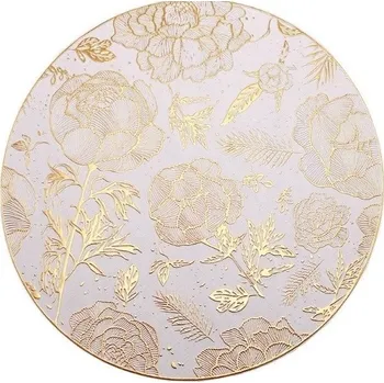 prostírání Zlatá stolní prostírka, 38 cm - růže