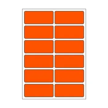 Samolepící etiketa Samolepicí etikety 48 x 21 mm, A6 (10 ks) reflexní oranžové