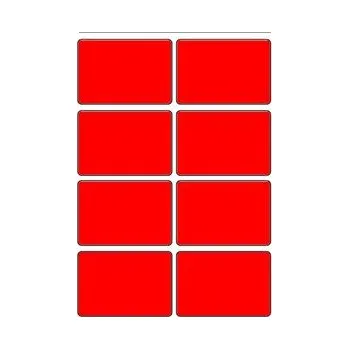 Samolepící etiketa Samolepicí etikety 48 x 33 mm, A6 (10 ks) reflexní červené