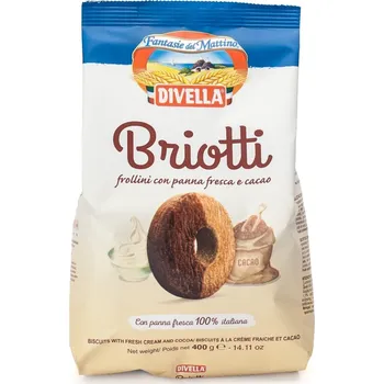 Divella Briotti sušenky smetanovo-kakaové