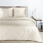 SATÉNOVÉ POVLEČENÍ LINDA 200X220 CM, 2 KS 70X80 CM KRÉMOVÉ