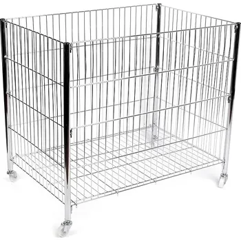 Organizér galanterie Hrabací koš 60x80x90 cm - stříbrná tmavá (2 ks)