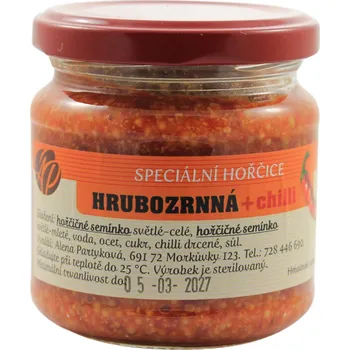 Hořčice Hořčice hrubozrnná s chilli 200g - Alena Partyková