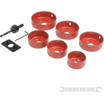 Sada nářadí Silverline | Sada pilových děrovek pro stropní světla - 9 dílů - 50 - 86mm Dia 595745