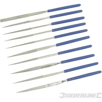 Silverline | Sada diamantových jehlových pilníků - 10 ks - 10pce 633509