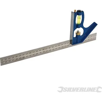 Úhloměr Silverline | Kombinovaný úhelník - 300mm SL31