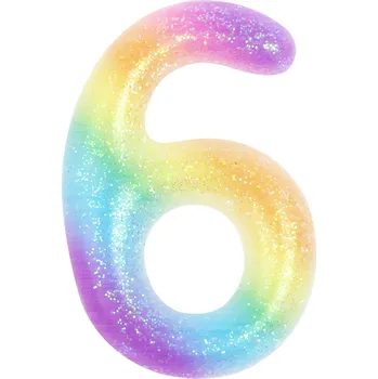 Dortová svíčka Narozeninová svíčka barevná číslo 6