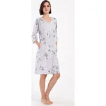 Dámské domácí šaty s tříčtvrtečním rukávem Matylda - šedá - 2XL