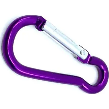 karabina Karabina hliníková 6 x 60mm, fialová, 1 ks