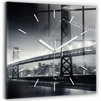 Hodiny Nástěnné hodiny Wallfluent černé 30 cm