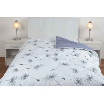 přikrývka Prošívaná deka (přikrývka) umělé duté vlákno - bavlna - pampeliška šedá