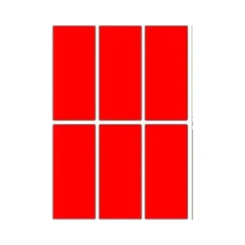 Samolepící etiketa Samolepicí etikety 31 x 69 mm, A6 (10 ks) reflexní červené