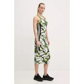 Dámské šaty Šaty adidas x Farm Rio zelená barva, mini, JD6314 77X, vel. XXS