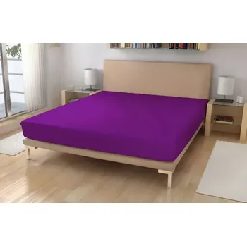 Jersey prostěradlo 90/200 tmavě fialová