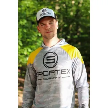 cyklistický dres Dres Sportex s dlouhým rukávem UPF 50 žluto/šedé vel.XL