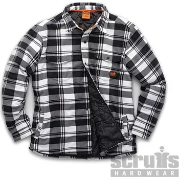 Cizojazyčná kniha Scruffs | Worker Padded Checked Shirt Black/White - M T55354
