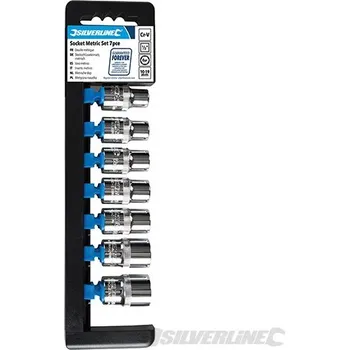 Gola sada Silverline | Sada 1/2" metrických hlavic - 7 dílů - 10 - 19mm 598447