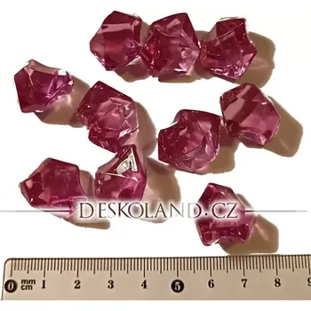 Sběratelství Hrací kameny - krystaly střední - tmavě růžové