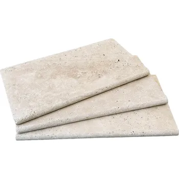 Schodiště Kameny.cz Deska Crem - zaoblená, travertin 61 x 33 x 3 cm