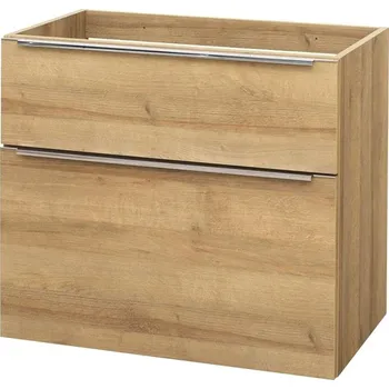 Koupelnový nábytek Mailo, koupelnová skříňka, dub, 2 zásuvky, 810x700x480 mm