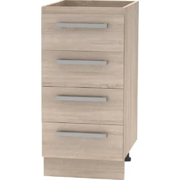 Obývací stěna Spodní skříňka 4 šuplíkové, dub sonoma, NOPL-055-0S