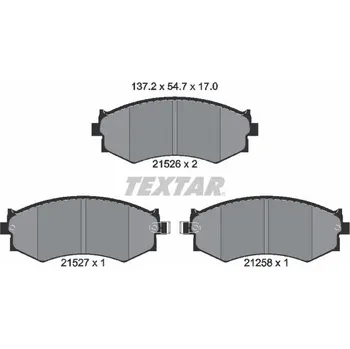 Brzdová destička Sada brzdových destiček, kotoučová brzda TEXTAR 2152601