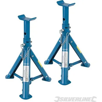 Cizojazyčná kniha Silverline | Folding Axle Stand Set 2pce - 2 Tonne 676260