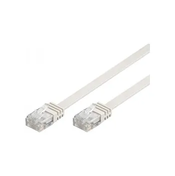 Síťový kabel Kabel LAN Patchcord CAT 6 U/UTP, plochý bílý, 1,5 m