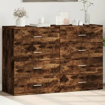 Organizace kuchyně vidaXL Příborníky 2 ks 60 x 39 x 80 cm kompozitní dřevo [3276623] Barva: kouřový dub