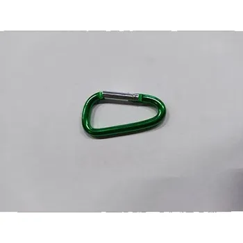 Jištění Karabina hliníková typ D 5 x 50mm, zelená, 1 ks