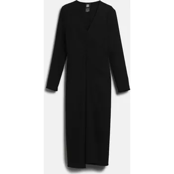 Dámské šaty ŠATY DKNY LONG SLEEVE MIDI DRE BLACK