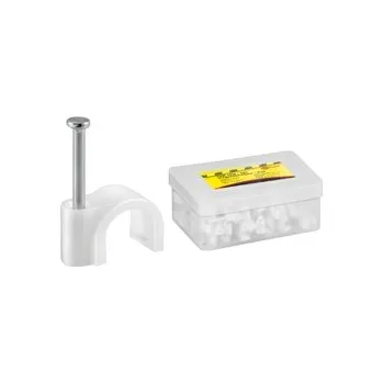 kabelová chránička Držák kabelu Flop kulatý 5mm 100ks Goobay