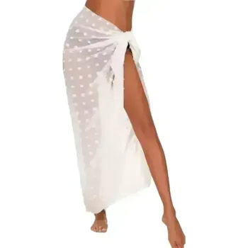 Dámské plavky Dlouhá plážová sukně Chiffon S201, Barva bílá