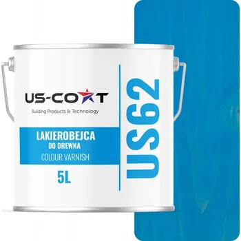 barva a nátěr na dřevo Lazurovací lak US-Coat 5 l modrý polomat