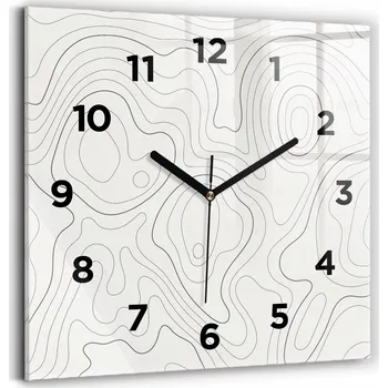 Hodiny Skleněné hodiny s potiskem Ozdobné nástěnné Skvrny abstrakce 30x30