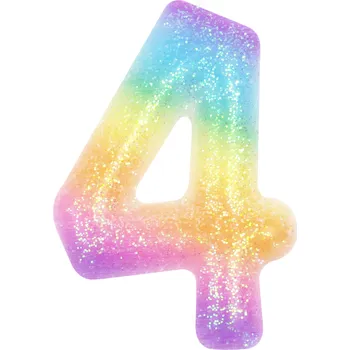 Dortová svíčka Narozeninová svíčka barevná číslo 4