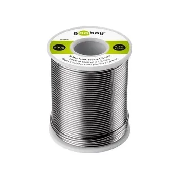 Páječka Bezolovnatý cín STŘÍBRNO + MĚĎ Goobay 1,5mm 500g