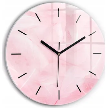 Hodiny Ozdobné nástěnné hodiny s krásnou grafikou Pírka – abstrakce kulatý průměr 30 cm