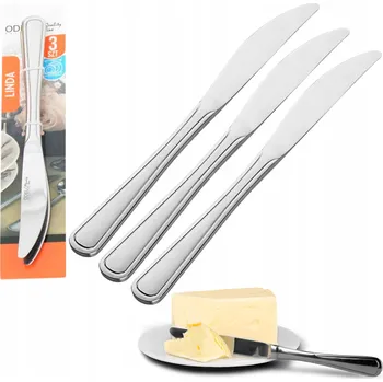 Kuchyňský nůž NŮŽ NA MÁSLO NA MAZÁNÍ SÝRA 3 KUSY V SADĚ ODELO LINDA