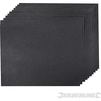 Brusný papír Silverline | Brusné papíry na mokrý i suchý podklad - 10 kusů - 120 Grit 712247