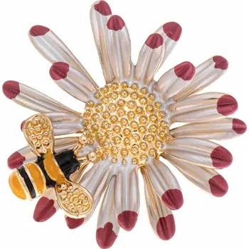 Brož Brož včelka na kytce,červená 1901