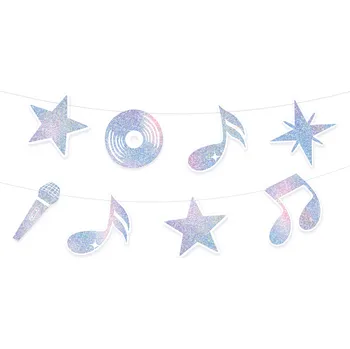 Stříbrná disco girlanda 110 cm