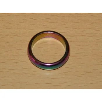 Drahý kámen Hematit pokovený - Prstýnek - průměr 19 mm - kp65