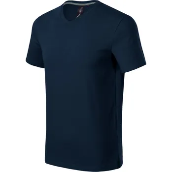 MALFINI ACTION V-NECK 700 pánské tričko Barva: námořní modrá, Velikost: M