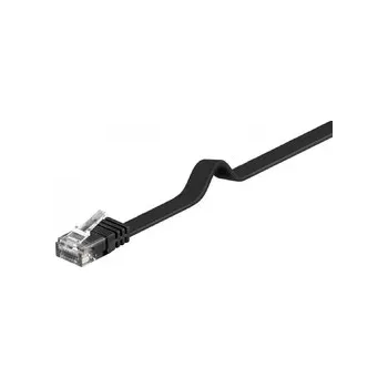 Síťový kabel LAN Patchcord kabel CAT 6 U/UTP FLAT černý 2m