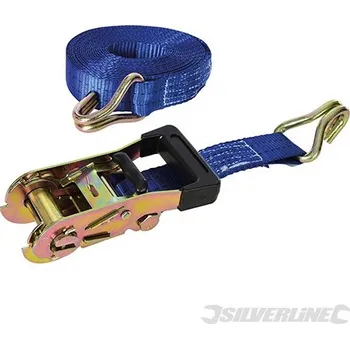 Upínací popruh Silverline | Vázací popruh s pogumovanou ráčnou 2 t - Rated 750kg Capacity 2000kg 453254