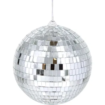 Party dekorace Stříbrná zrcadlová disco koule 15 cm, 1 ks