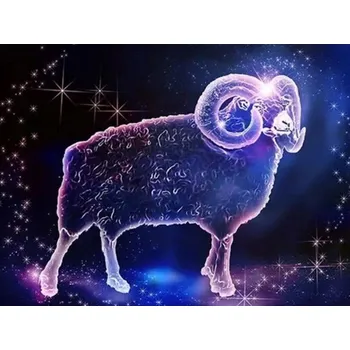 Diamantové malování Diamantové malování - Beran - třpytivé kamínky