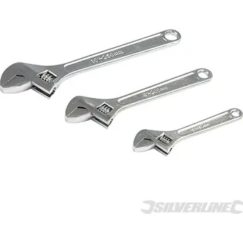 Klíč Silverline | Sada nastavitelných klíčů 3 ks - 150, 200 & 250mm WR03